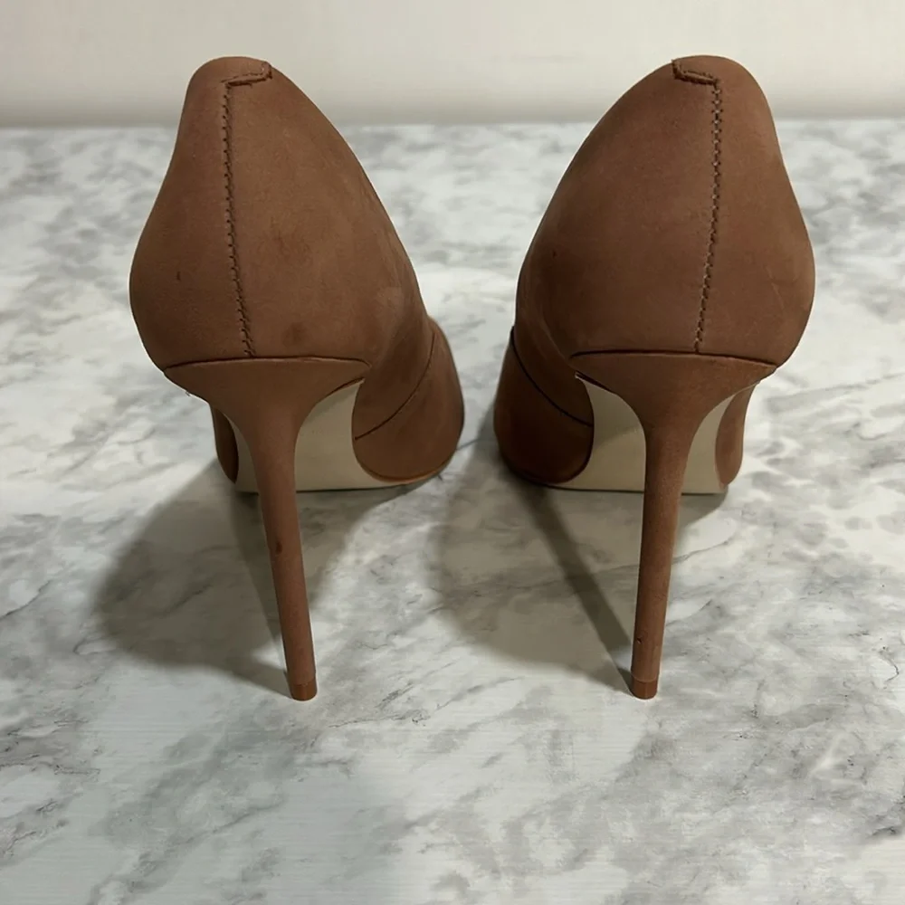 STEVE MADDEN WOMENS VALA02S1 NUDE POINTED TOE PUMPS 4”HEEL Sz 7 - Picture 2 of 12